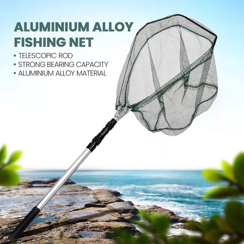 Folding fishing pole landing - pole,