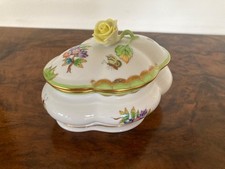 Herend Fancy Bonbonnieres Rose Oval Trinket Box - 13cm  x 10cm 6058