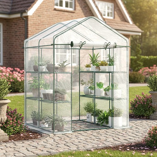 Walk greenhouse grow house - in,