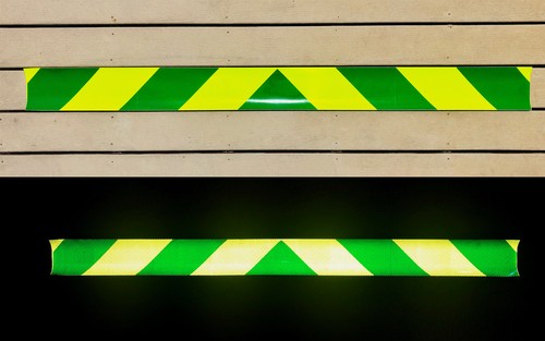 Lime green reflective - &,