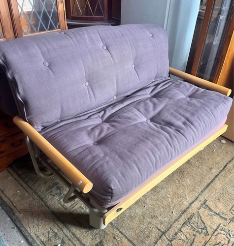 Ikea wooden double futon sofa - futon,