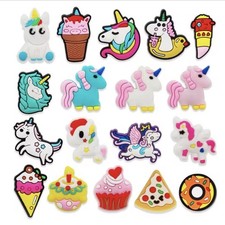 18pcs Unicorn Charms Lot Crocs Unicorn Charms Shoe Jewelry Jibbitz Pendants