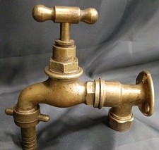 BRASS GARDEN TAP, RECLAIMED &
