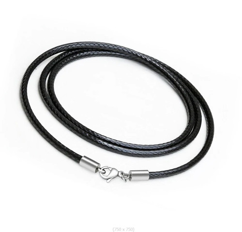 2mm black leather cord - 2mm,