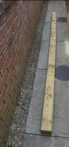 Fence post treated square - post, 3m