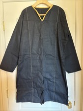 Viking Tunic Medieval Renaissance Renaissance LARP Costume Black With Gold Trim