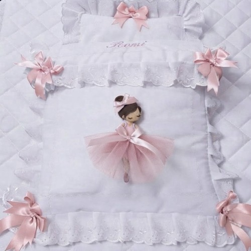 Doll pram quilt pillow set - quilt,
