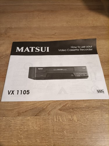 Matsui 1105 vcr instruction - matsui,
