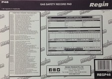 REGIN REGP46 Gas Safety Certificate Record Pad *NEW* VAT RECEIPT