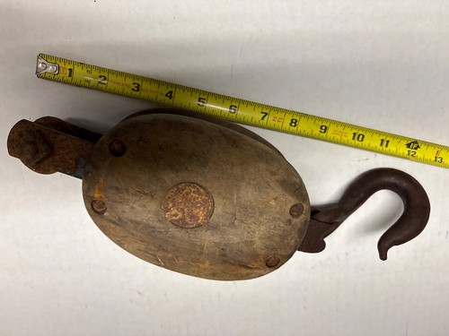 Antique vintage block tackle - antique,