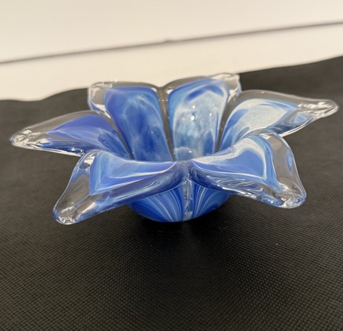 Flower bowl glass art piece - glass,