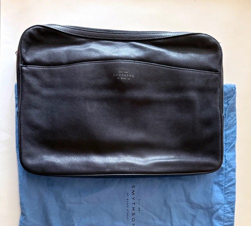 Smythson black leather - smythson,