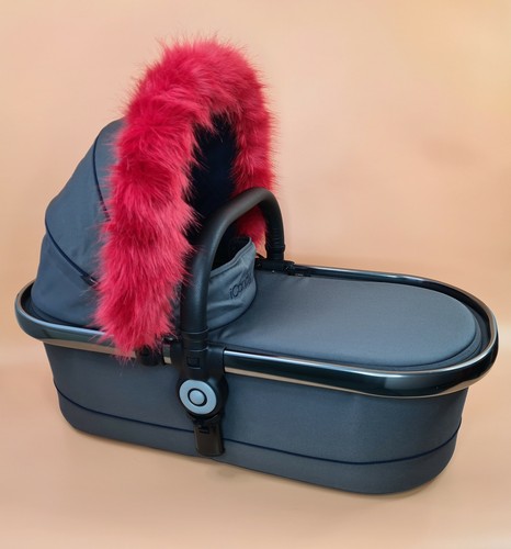 Luxury faux fur pram carrycot - fur,