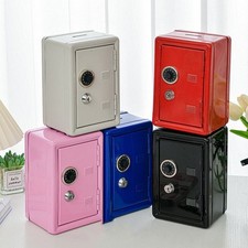 Mini Metal Coin Bank Locker w/