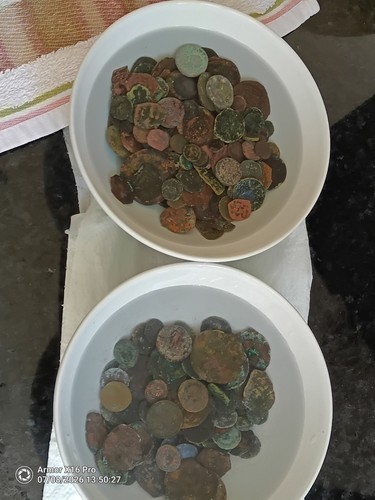Uncleaned ancient coins - uncleaned,