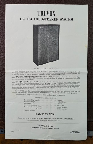 1965 truvox ltd audio - ltd,