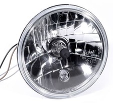 53/4" Headlight Insert H4 with Clear Lens Universal Motorcycle Car US Car