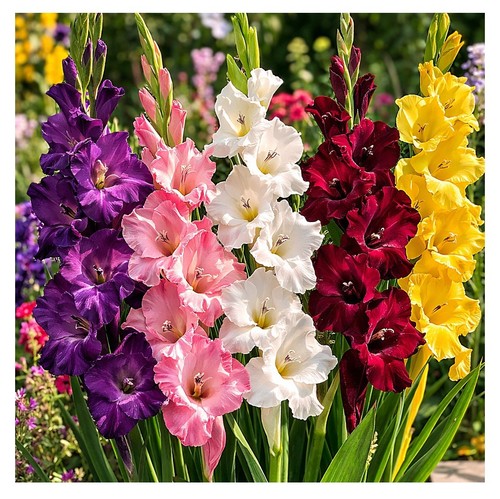 Gladiolus corms colour - gladiolus,