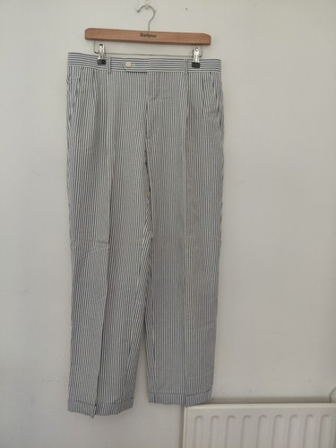 Seersucker trousers striped - seersucker,