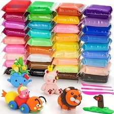 36 Colors Air Dry Clay with 3