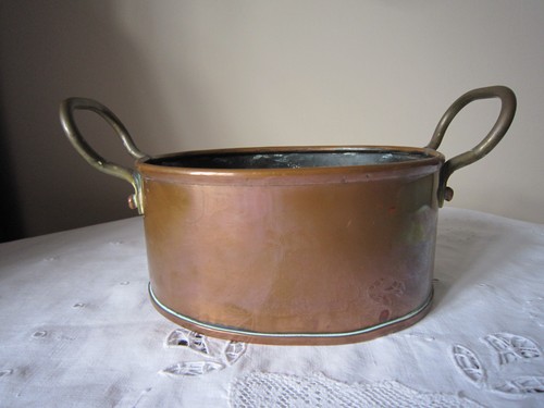 Antique vintage oval copper - antique/vintage,