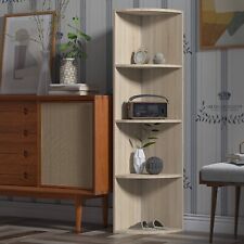 Modern 4 Tier Corner Bookshelf