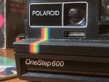 Polaroid One Step 600  Land Camera Black Instant Film Rainbow Stripe