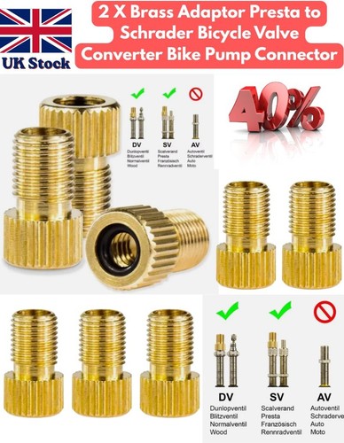 Brass adaptor presta to - adaptor,