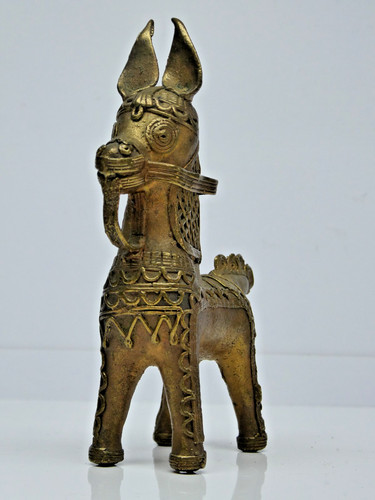 Ethnic brass cast horse - brass, /