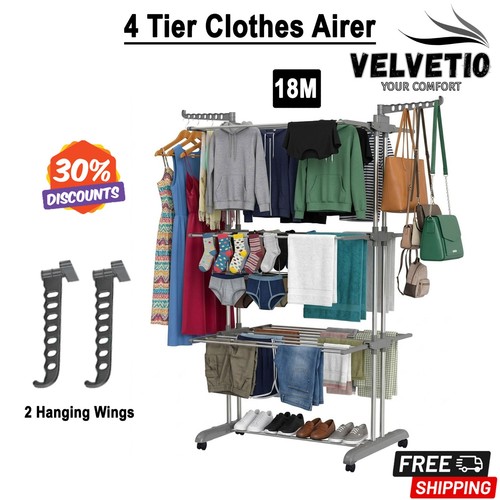 Foldable clothes airer rack - foldable,