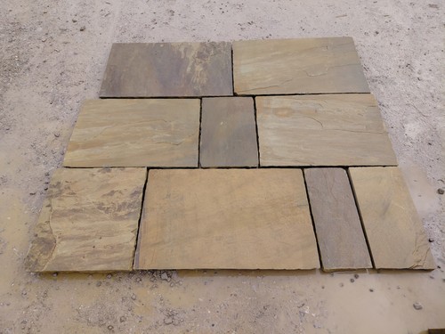 Buff riven yorkstone - riven, paving