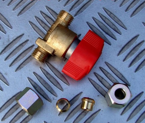 Way gas shut off tap - way,