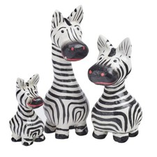 Zebra Family Set of 3 Ornament