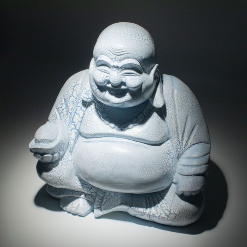 Laughing buddha lamp - laughing, sky