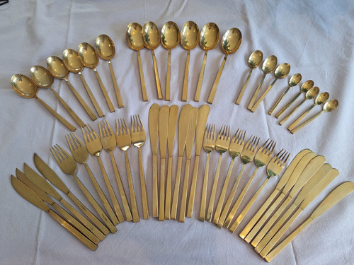 Piece vintage brass cutlery - vintage,