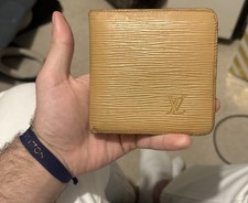 Yellow LV Wallet Genuine Leather Credit Card Holder