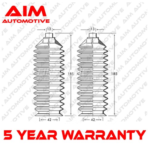 Steering rack boot set front - steering,