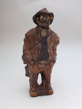 Australian Pottery Figurine 23cm Swagman Foxhill Farm Handcrafted In Australia
