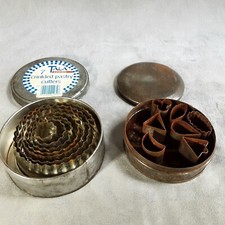 Set Of 1950's Tala Vintage Pastry Cutters In Original Ti + additional small ones