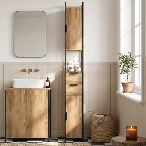 Tall bathroom storage - storage, cabinet