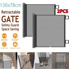 2X Retractable Pet Dog Gate Safety Guard Fold Baby Toddler Stair Gates Isolation