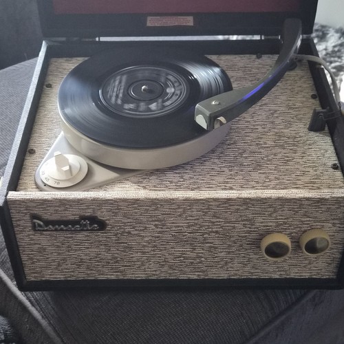Dansette portable beige record - beige,