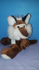Adorable VTG Brown & White Fox Plush 8" Sitting Side Glance Stuffed Animal
