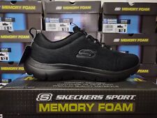 SKECHERS MENS SLIP ON SHOES MEMORY FOAM WALK GYM TRAINERS SKETCHERS BLACK 7 9 11