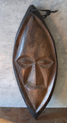 Hand carved wooden tribal - carved,
