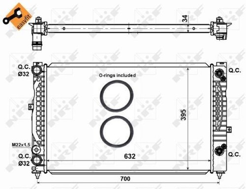 Nrf radiator for passat vr5 - nrf,