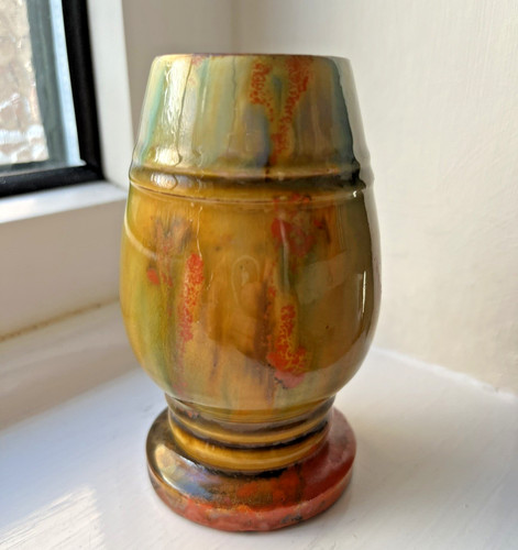 Brannam pottery vase green - pottery,