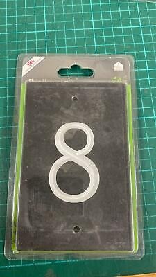 Black slate house number tiles - black,
