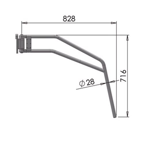 Bus coach mirror arm manual - bus,