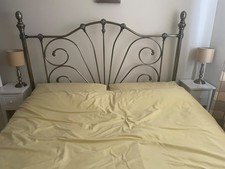 King Size Headboard Antiqued Brass